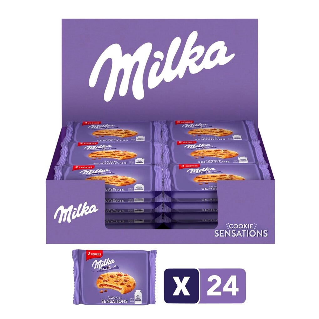Milka Cookie Sensations Chocoladekoekjes XL Doos Milka Cookie Sensations Chocoladekoekjes XL Doos
