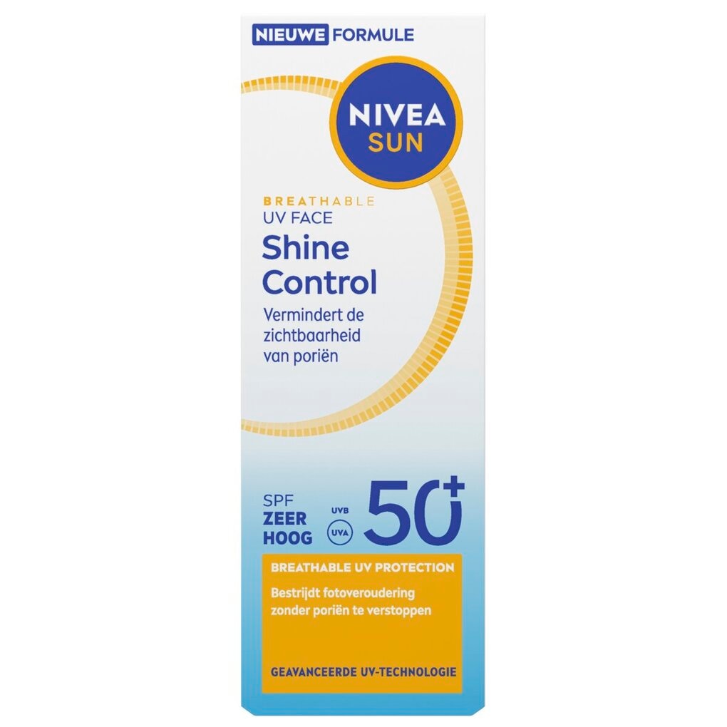 NIVEA Breathable Uv Face Shine Control SPF50+ Zonnecrème