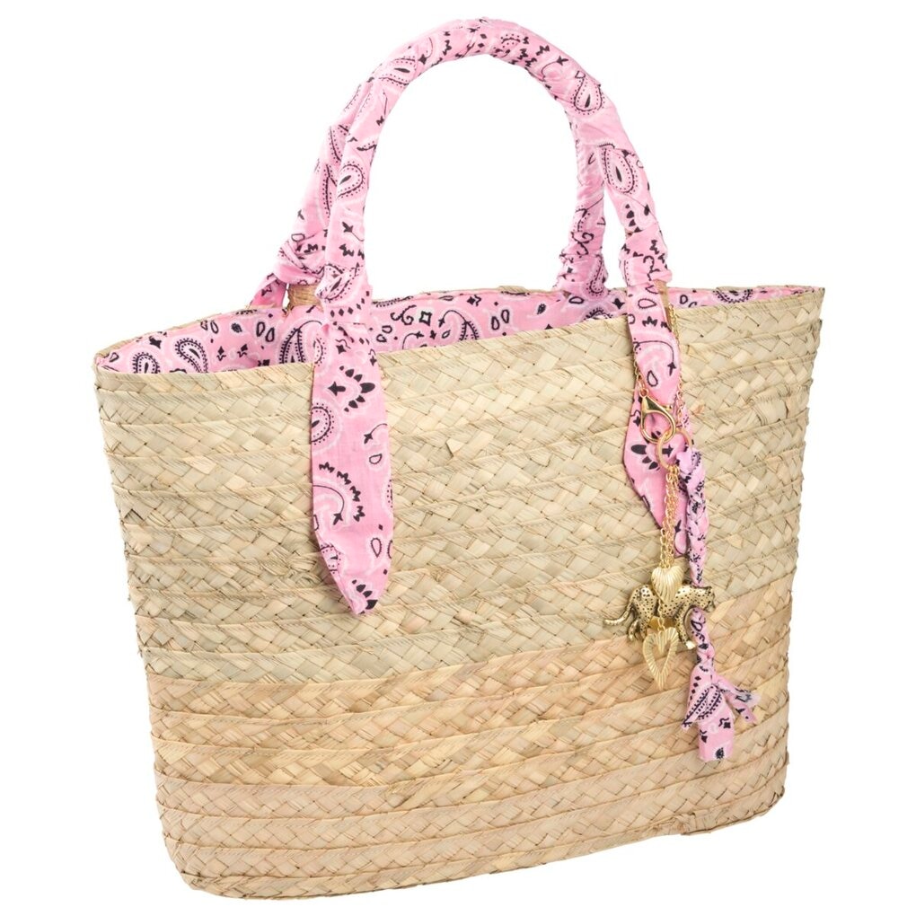 From PB With Love Rieten Strandtas met Paisleyprint
