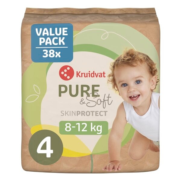 Kruidvat Pure & Soft Maat 4 Luiers Valuepack