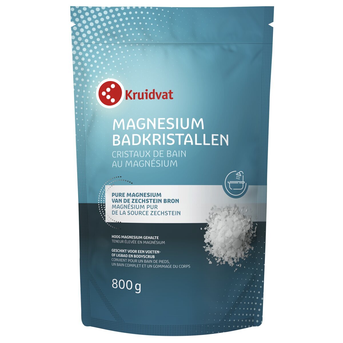 Afbeelding van Kruidvat Magnesium Badkristallen - 800g