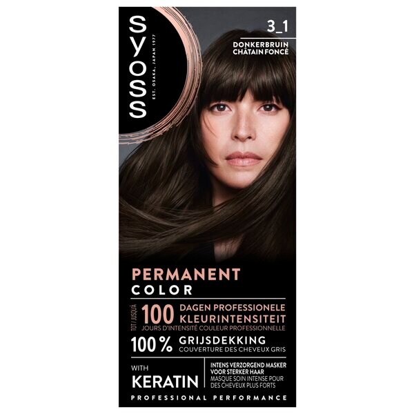 Syoss 3-1 Donkerbruin Permanente Haarkleuring