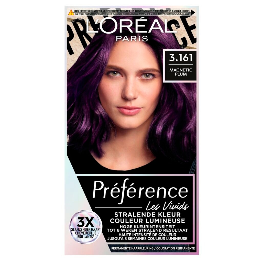 L'Oréal Paris Préférence Les Vivids 3.161 Magnetic Plum Permanente Haarkleuring
