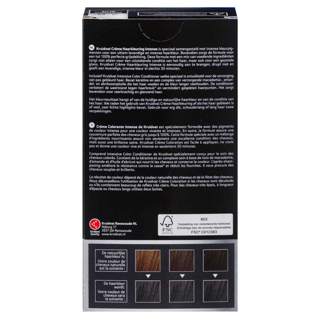 Kruidvat Intense 2.8 Midnight Blue Permanente Crème Haarkleuring