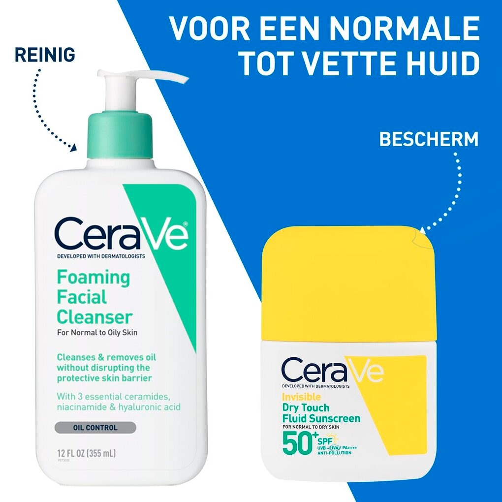 CeraVe SPF50+ Invisible Dry Touch Fluid Sunscreen