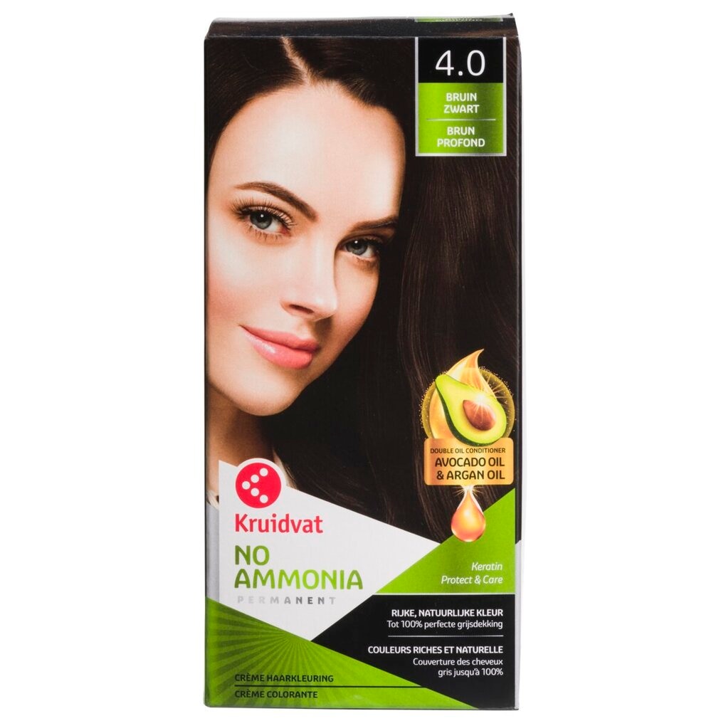 Kruidvat No Ammonia 4.0 Bruin Zwart Crème Haarkleuring