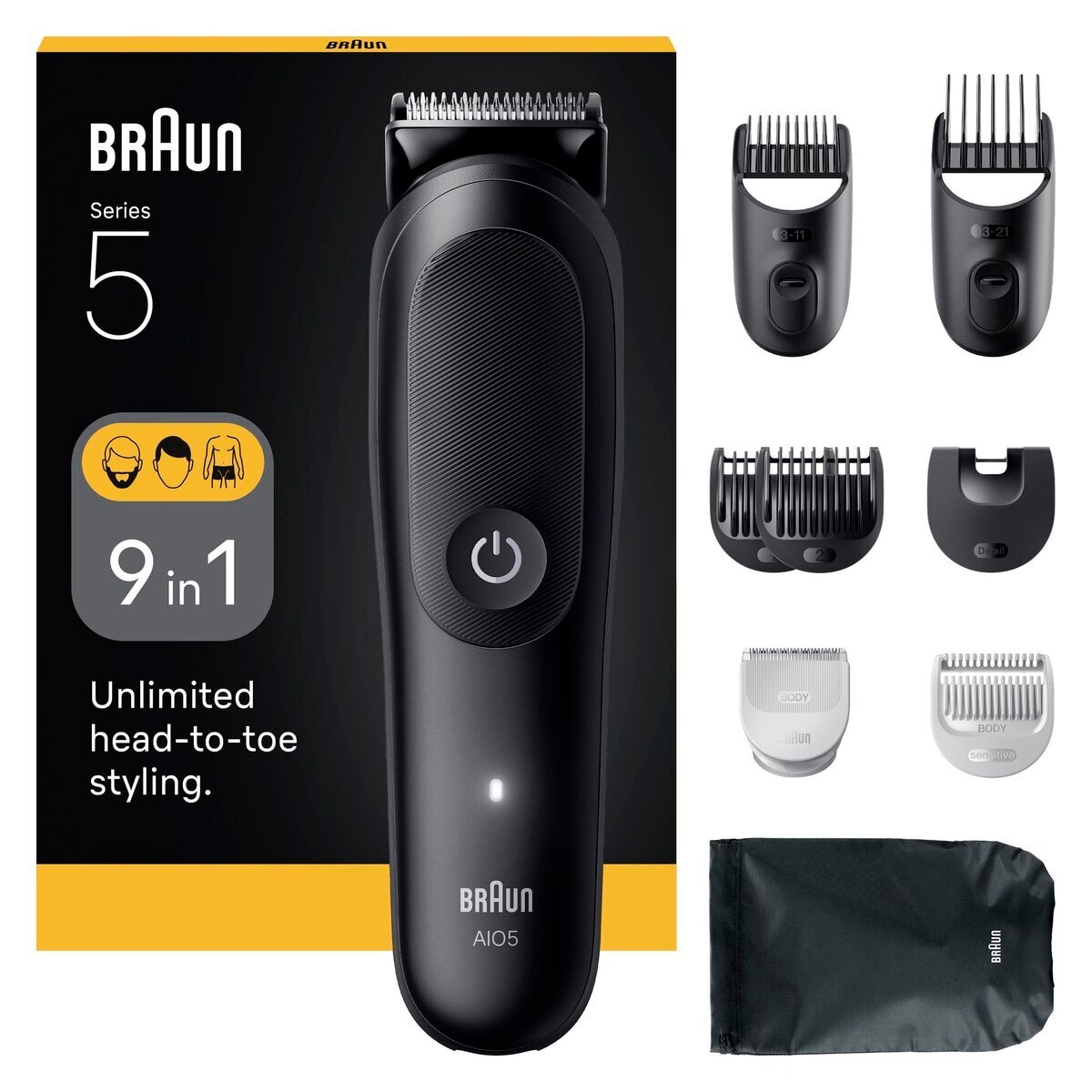 Afbeelding van Braun Series 5 Baardtrimmer, Tondeuse en Lichaamstrimmer