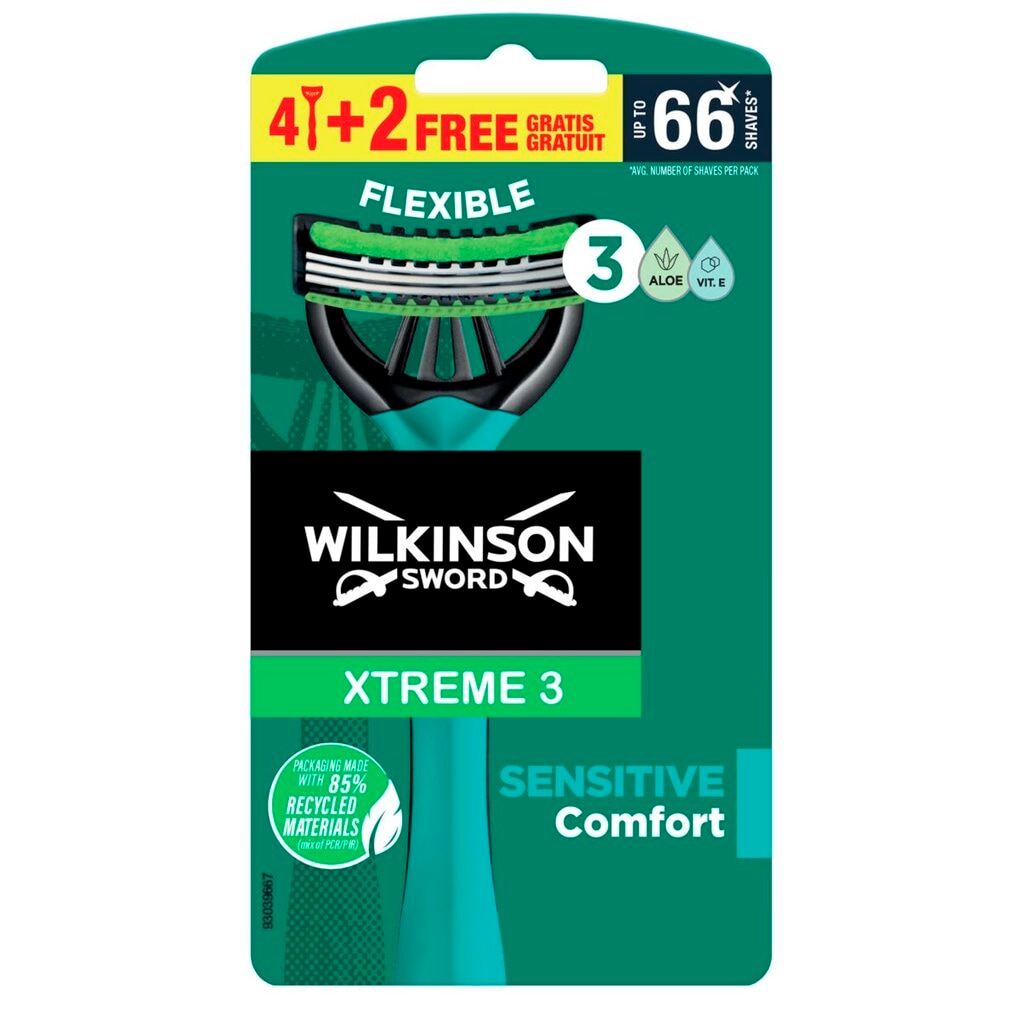 Wilkinson Sword Xtreme 3 Sensitive Wegwerpscheermesjes