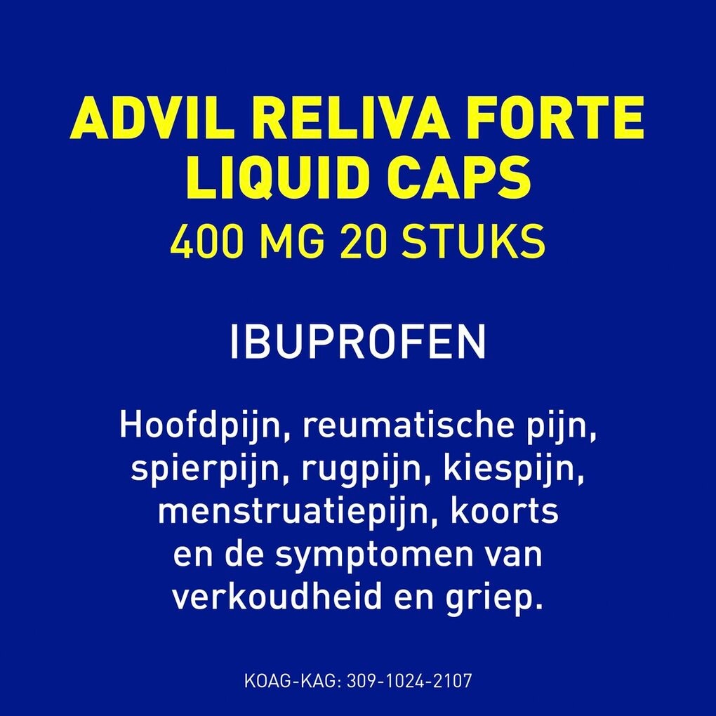 Advil Reliva Forte 400mg Ibuprofen Liquid-Caps