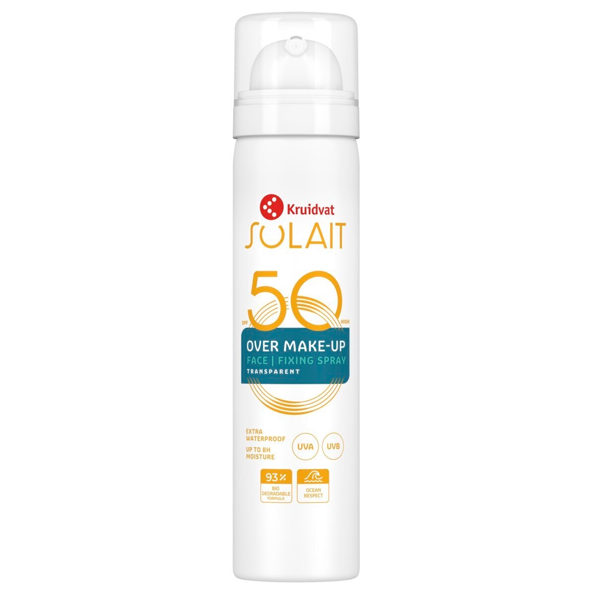 Afbeelding van Kruidvat Solait Over Make-Up SPF50 Fixing Spray - 75ml