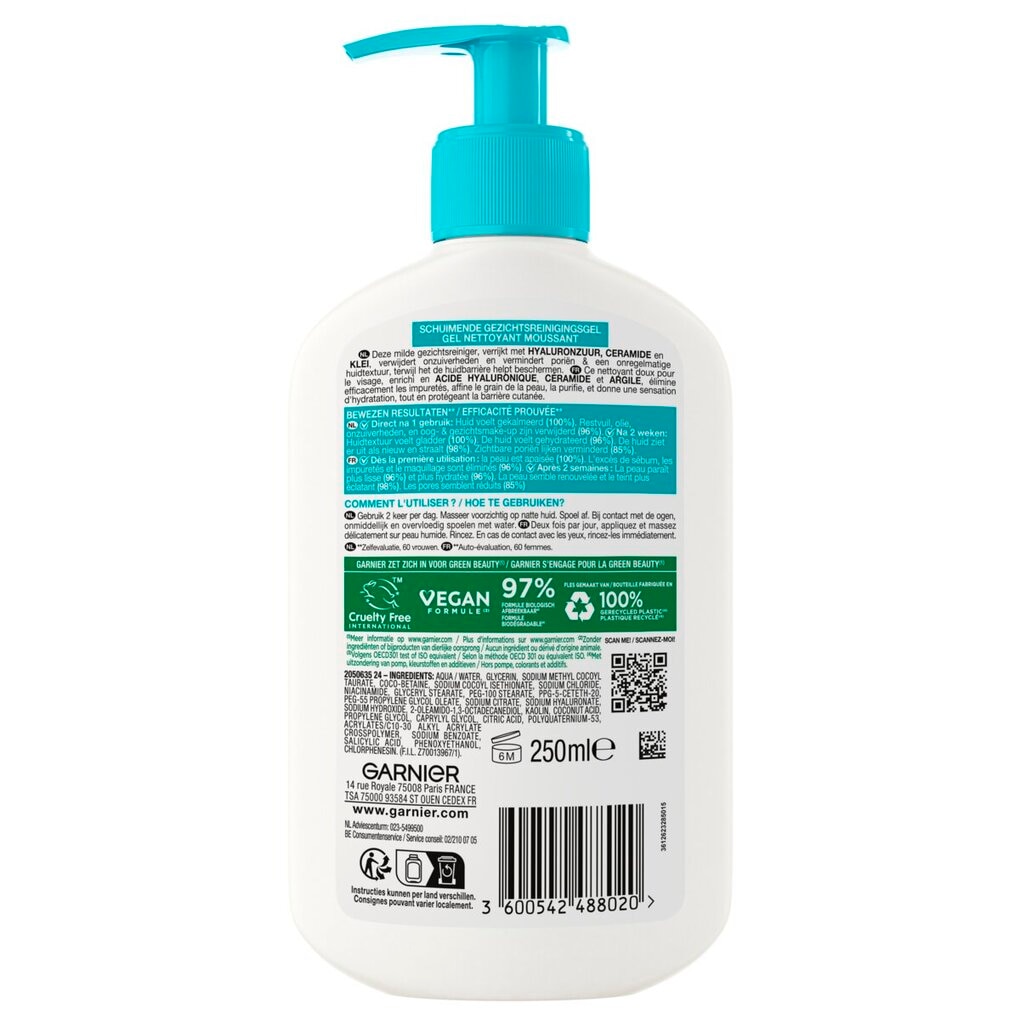 Garnier Pure Active Schuimende Gezichtsreinigingsgel