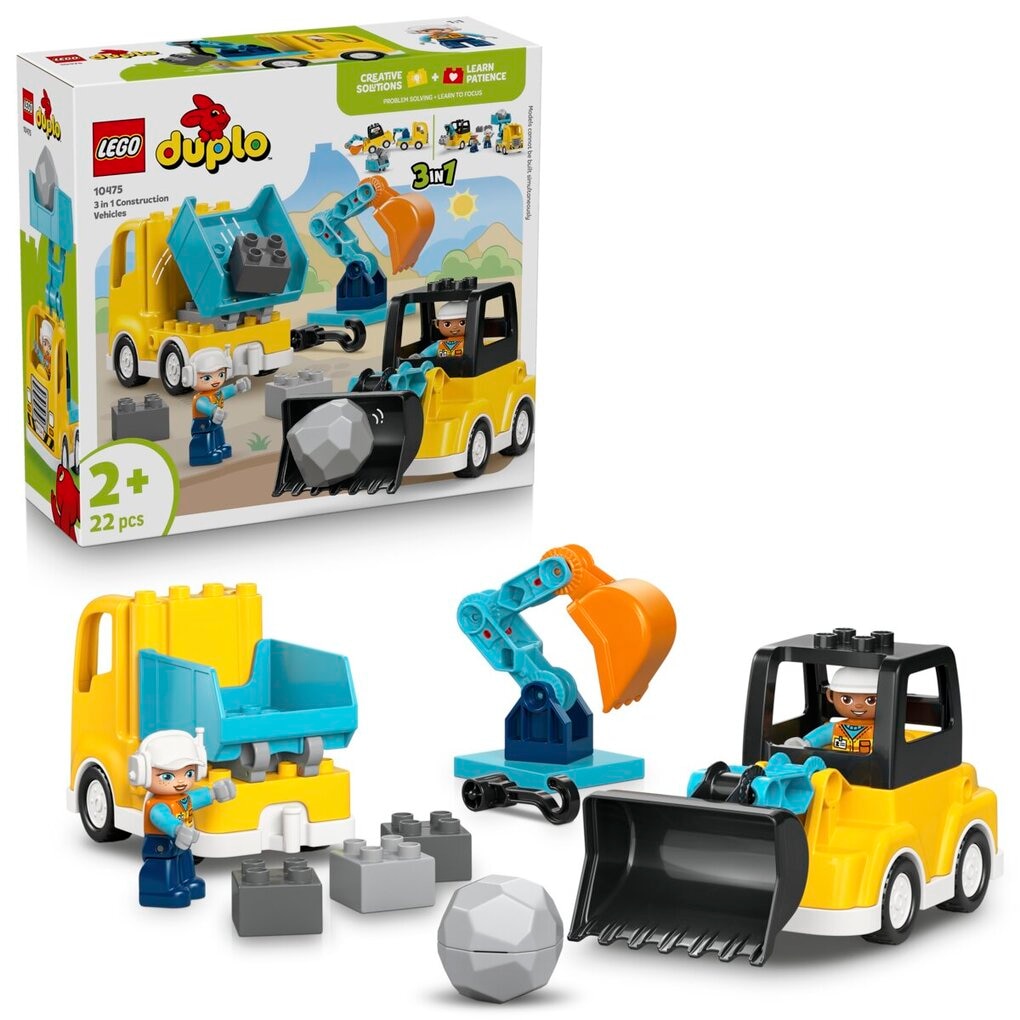 LEGO DUPLO 10475 3-in-1 Bouwvoertuigen