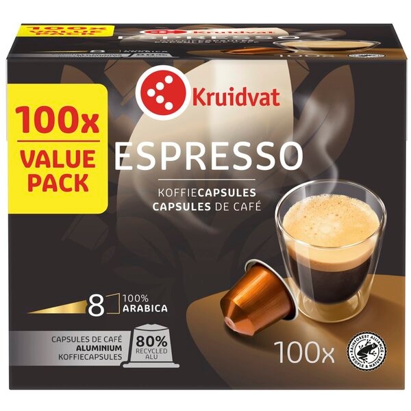 Kruidvat Lungo Aluminium Koffiecapsules