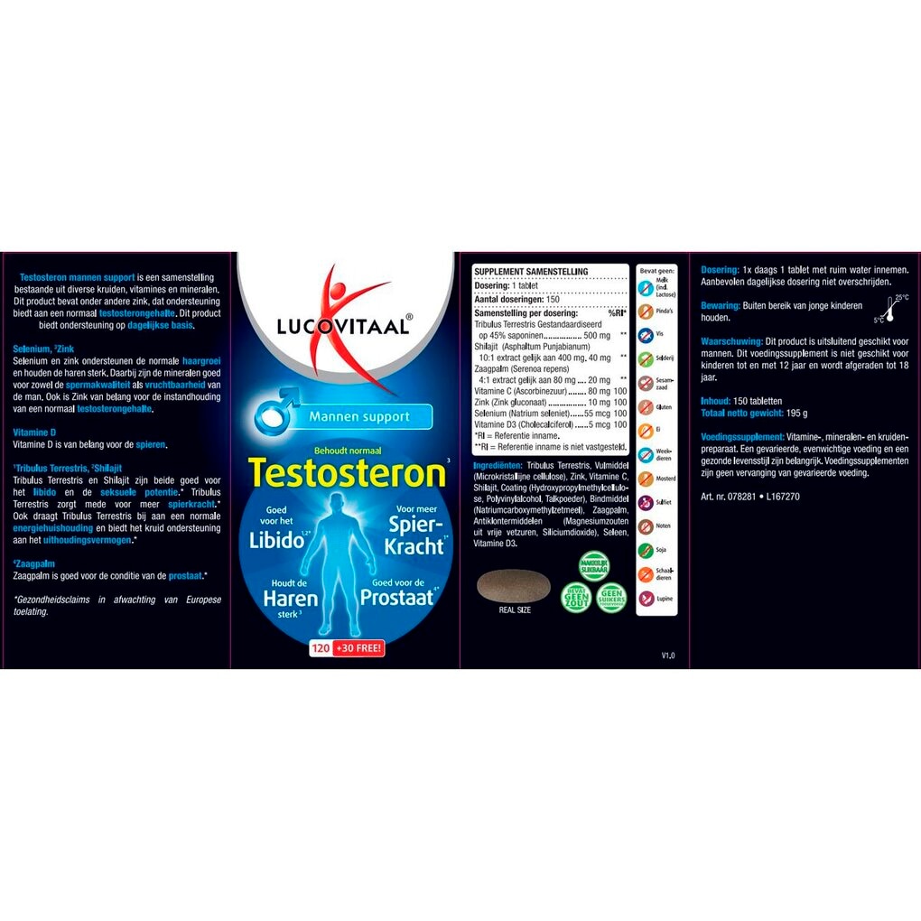 Lucovitaal Testosteron Mannen Support