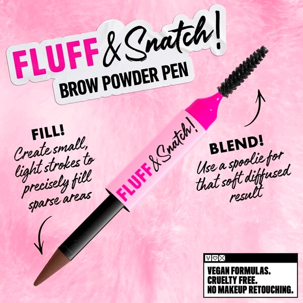 NYX Professional Makeup Fluff & Snatch Ash Brown Brow Powder Pen
