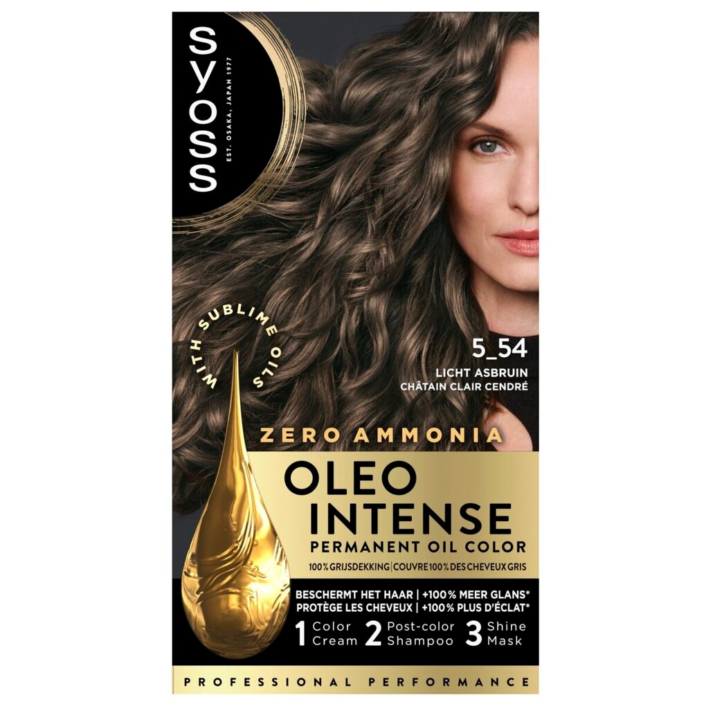 Syoss Oleo Intense 5-54 Licht Asbruin Haarkleuring