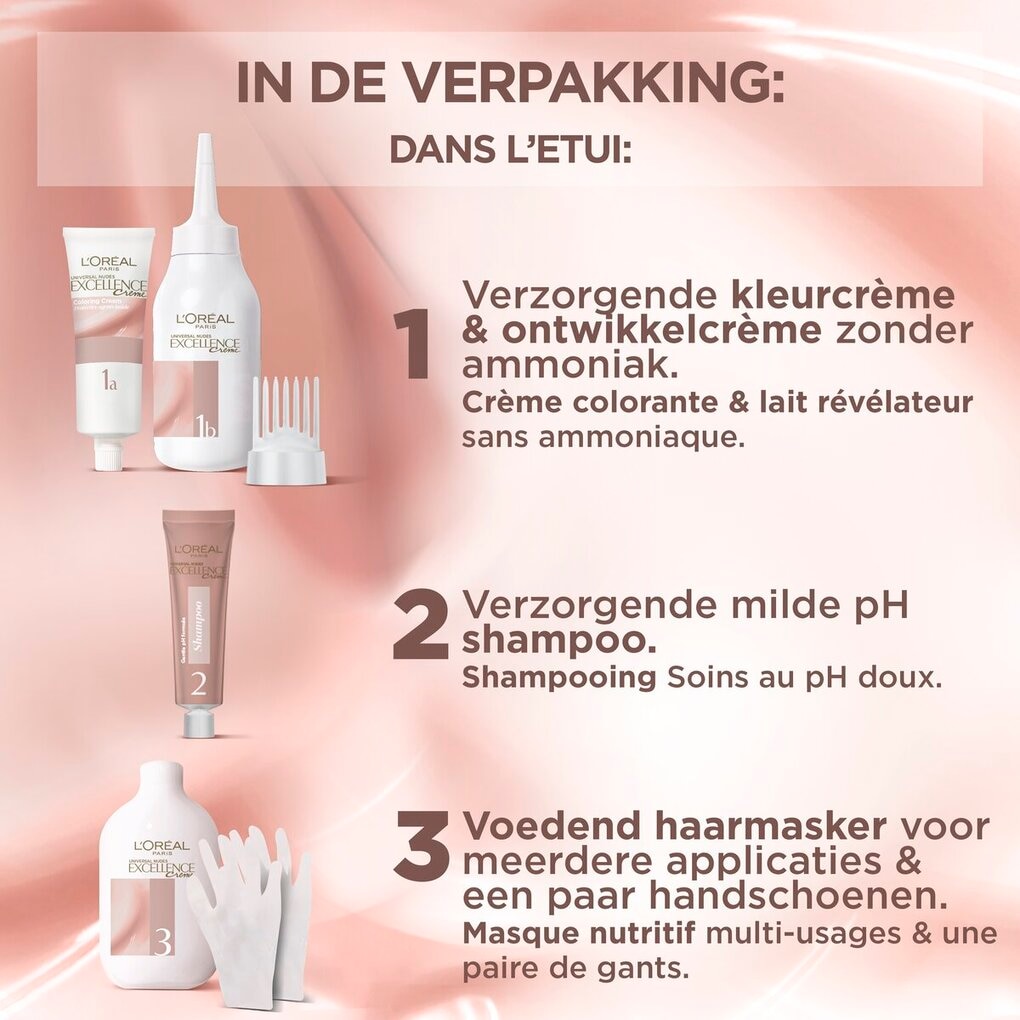 L'Oréal Paris Excellence Crème Universal Nudes 2U Zeer Donkerbruin Permanente Haarkleuring