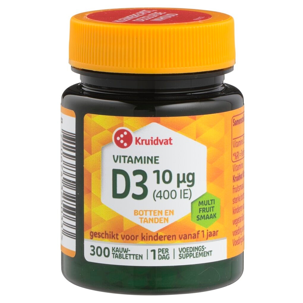 Kruidvat Vitamine D3 10 Mcg Tabletten
