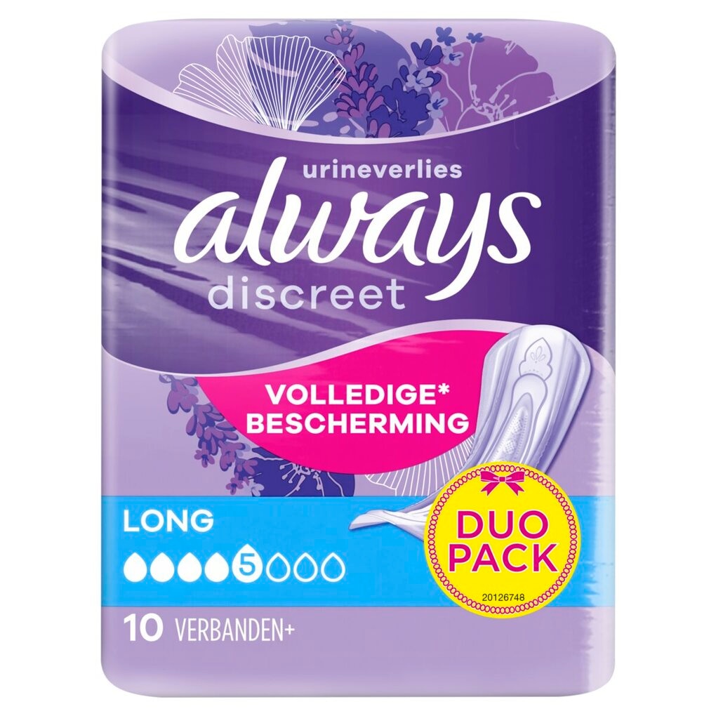 Always Discreet Long Verband+ voor Urineverlies en Incontinentie