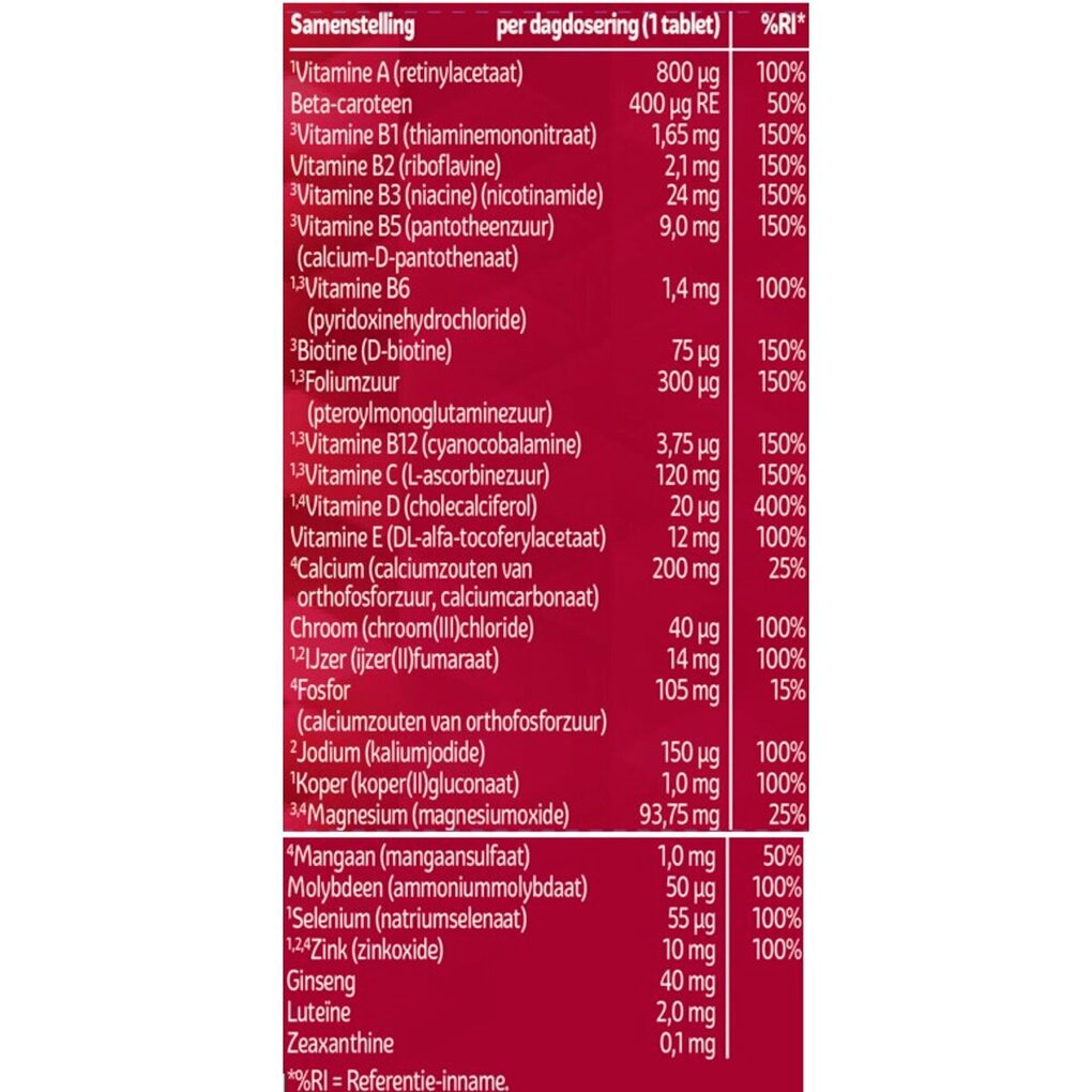 Kruidvat Multi A-Z 65+ Weerstand Tabletten