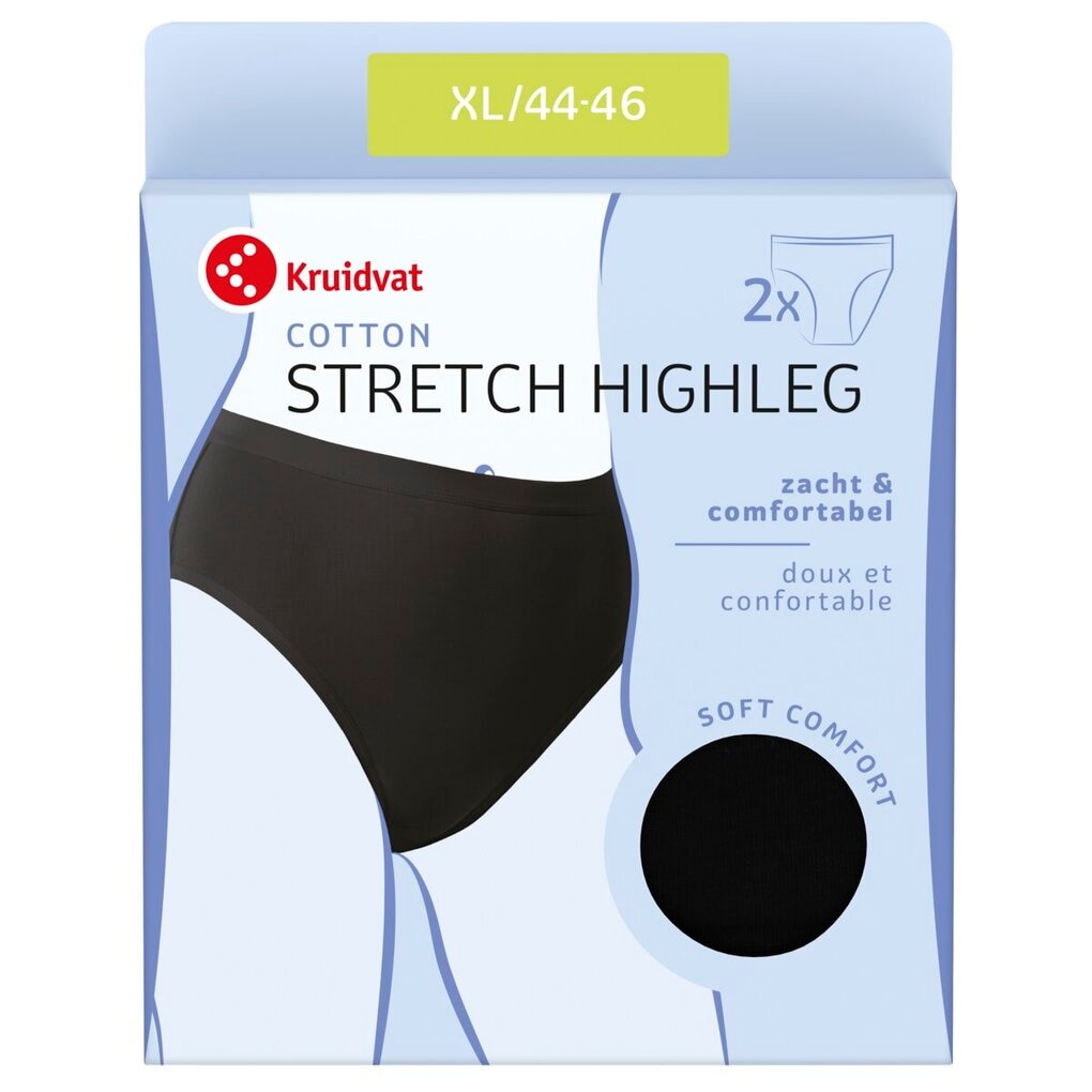 Kruidvat Cotton Stretch Highleg Damesslip