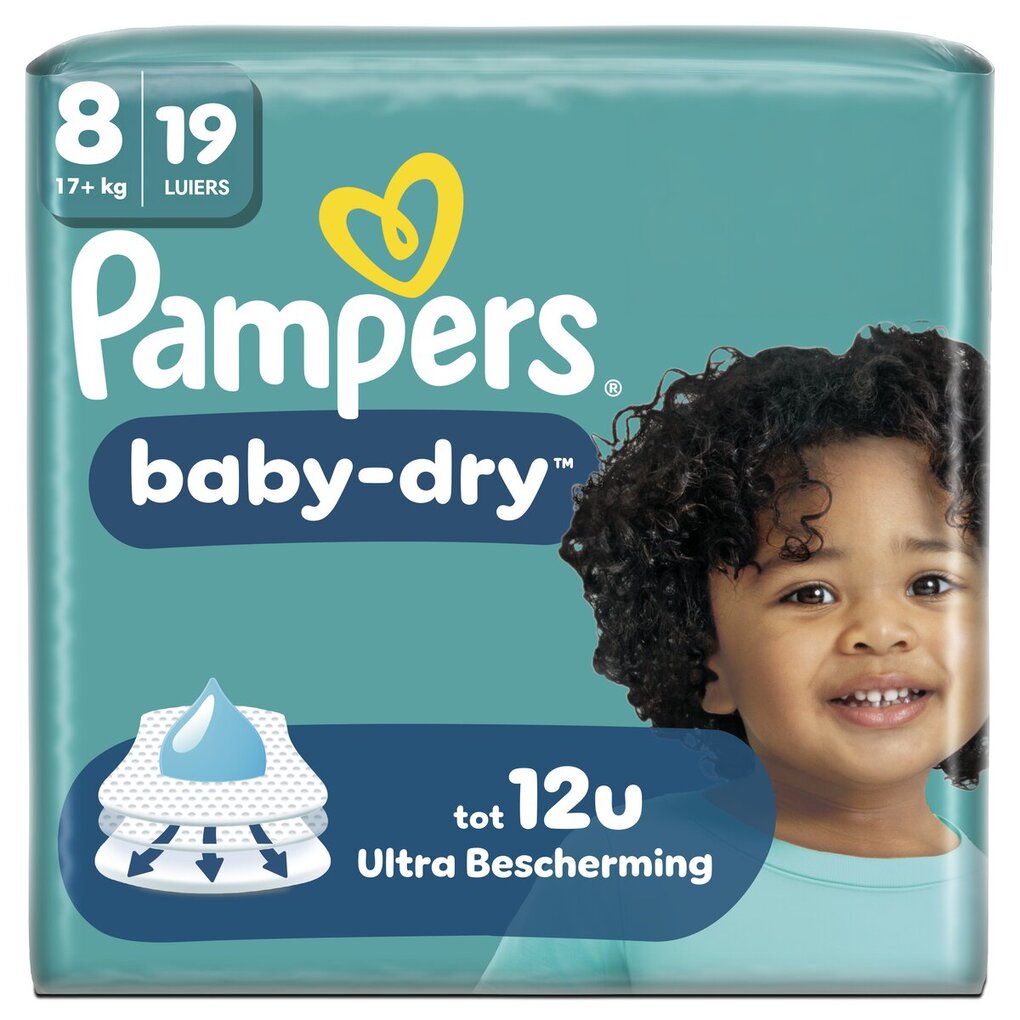 Pampers Baby-Dry Maat 8 Luiers Pampers Baby-Dry Maat 8 Luiers