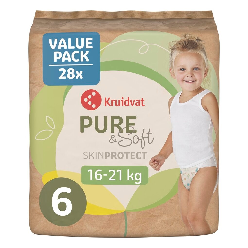 Kruidvat Pure & Soft Maat 6 Luiers Valuepack Kruidvat Pure & Soft Maat 6 Luiers Valuepack
