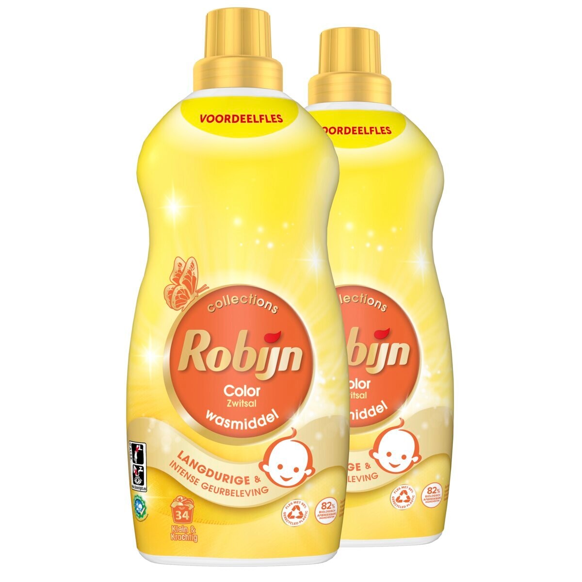 Robijn Zwitsal Wasmiddel - 2x34 wasbeurten