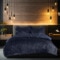 Eleganzzz Dekbedovertrek Crushed Velvet - royale blue 140x200/220cm