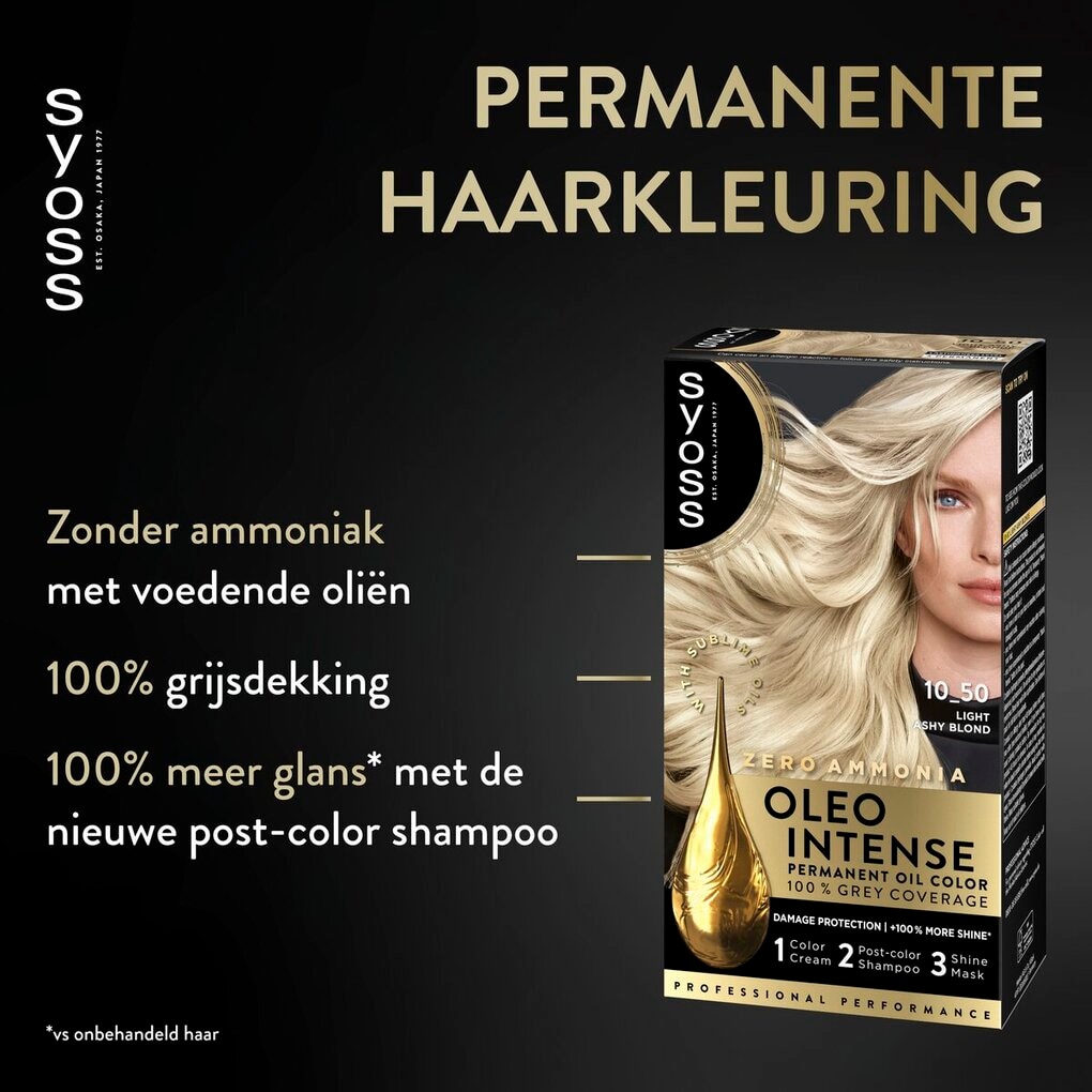 Syoss Oleo Intense 10-50 Licht Asblond Haarkleuring