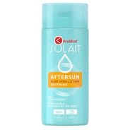 Verzorg je huid na het zonnen met de verkoelende en kalmerende Kruidvat Solait Aloë Vera Aftersun Lotion. De aftersun wordt na het aanbrengen direct door je huid opgenomen en heeft een intensief vochtinbrengende werking.
