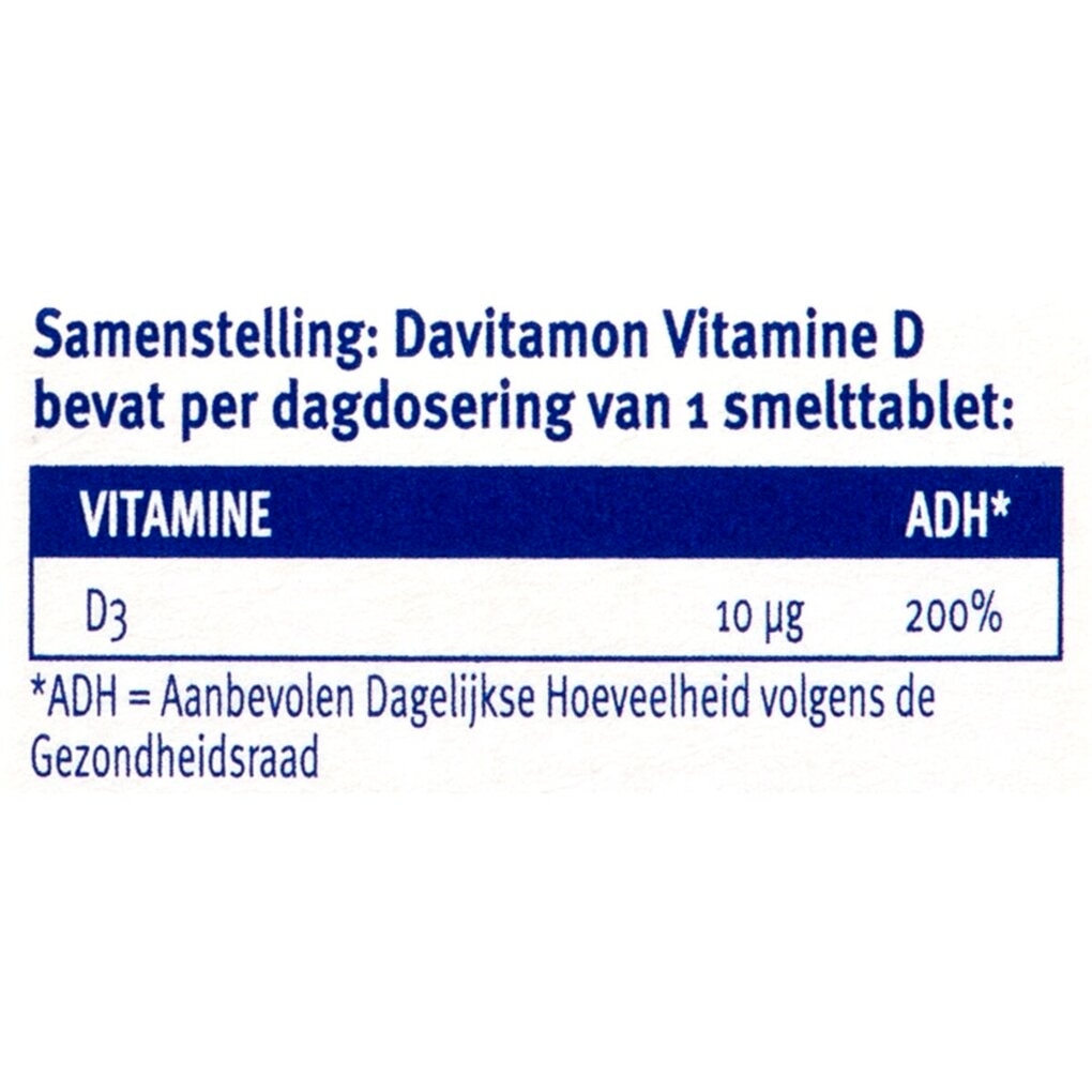 Davitamon Vitamine D Smelttabletten