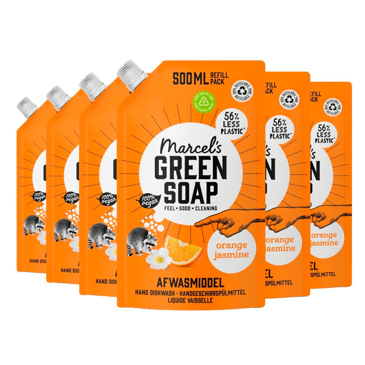 Afbeelding van Marcel's Green Soap Afwasmiddel - 6x500 ml