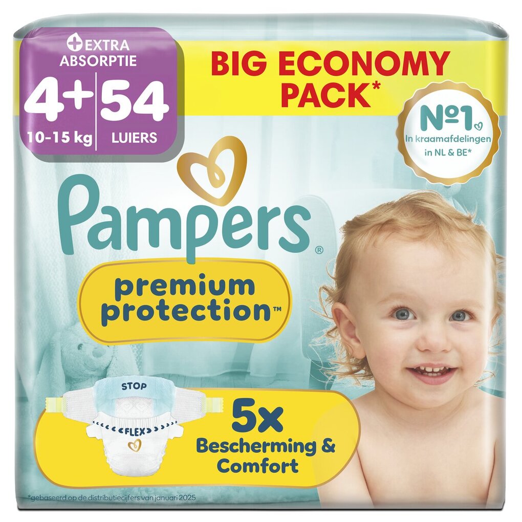 Pampers Premium Protection Maat 4+ Luiers