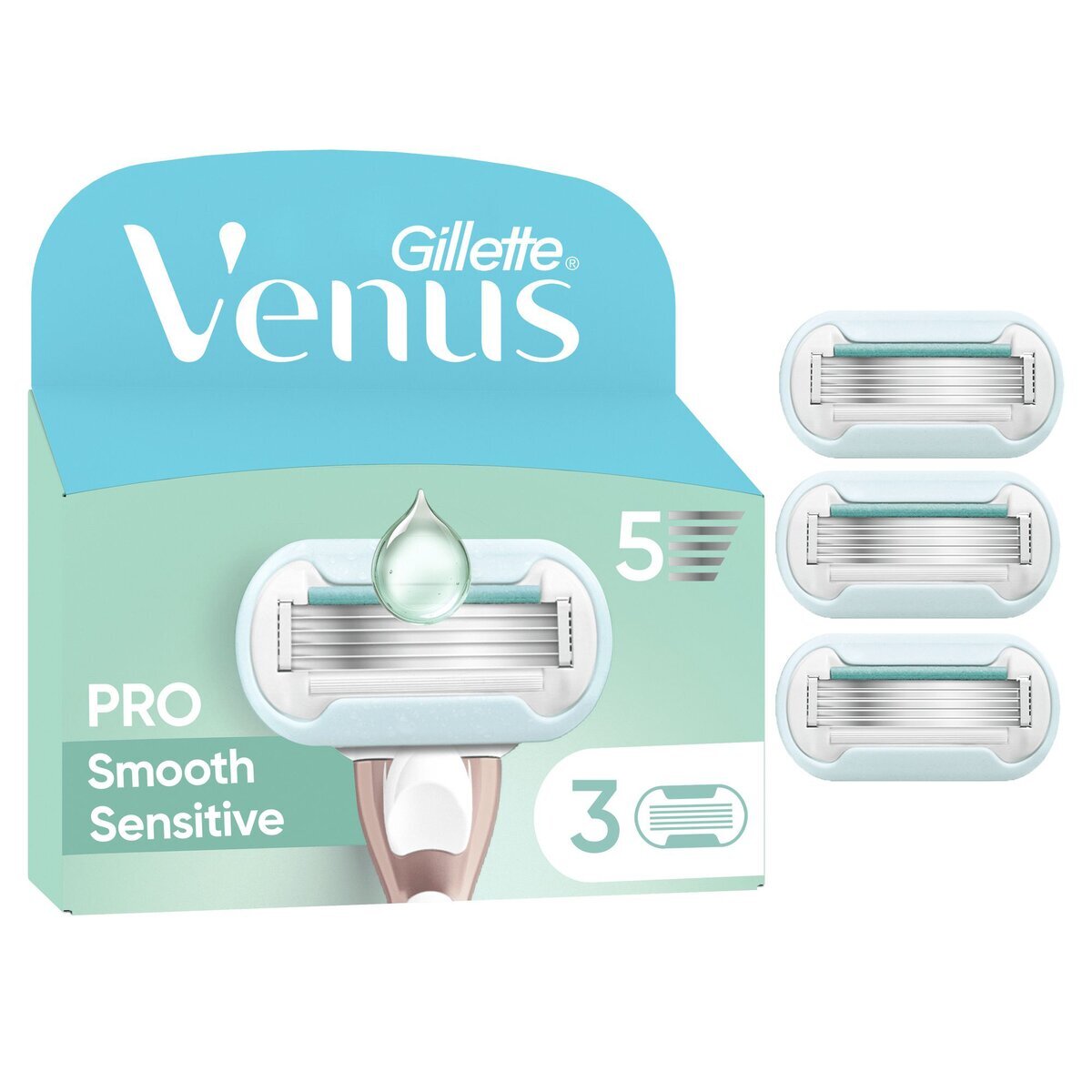 Afbeelding van Gillette Venus Pro Smooth Sensitive Scheermesjes - 3 mesjes