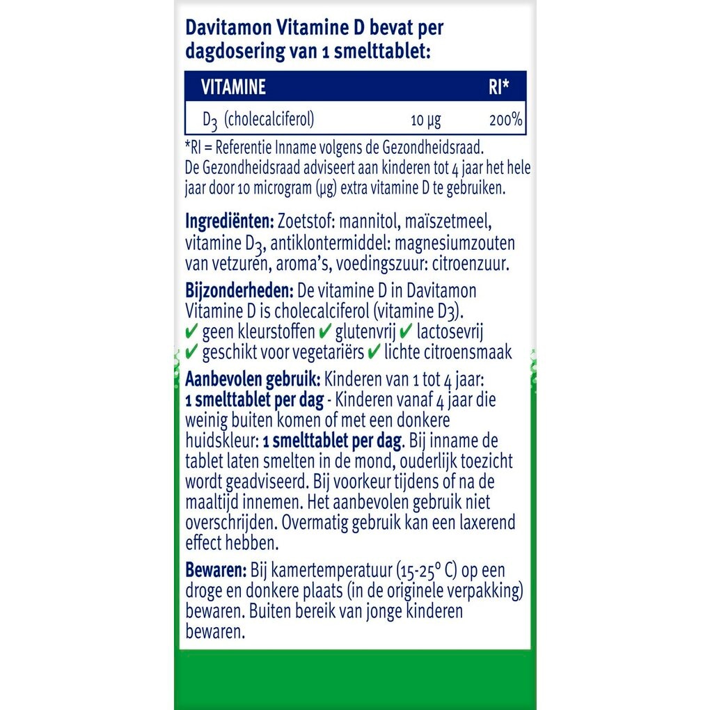 Davitamon Vitamine D Kind Smelttabletten