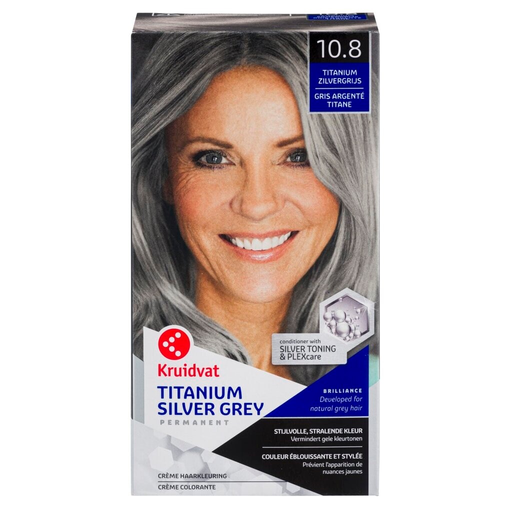Kruidvat 10.8 Titanium Zilvergrijs Crème Haarkleuring