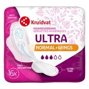 Afbeelding van Kruidvat Ultra Normal Plus Maandverband - 16 stuks