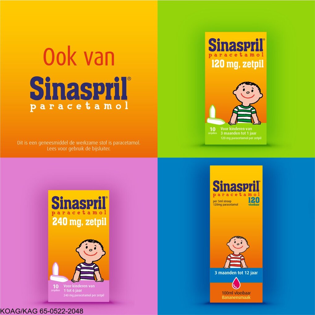 Sinaspril Paracetamol 120mg Kauwtabletten