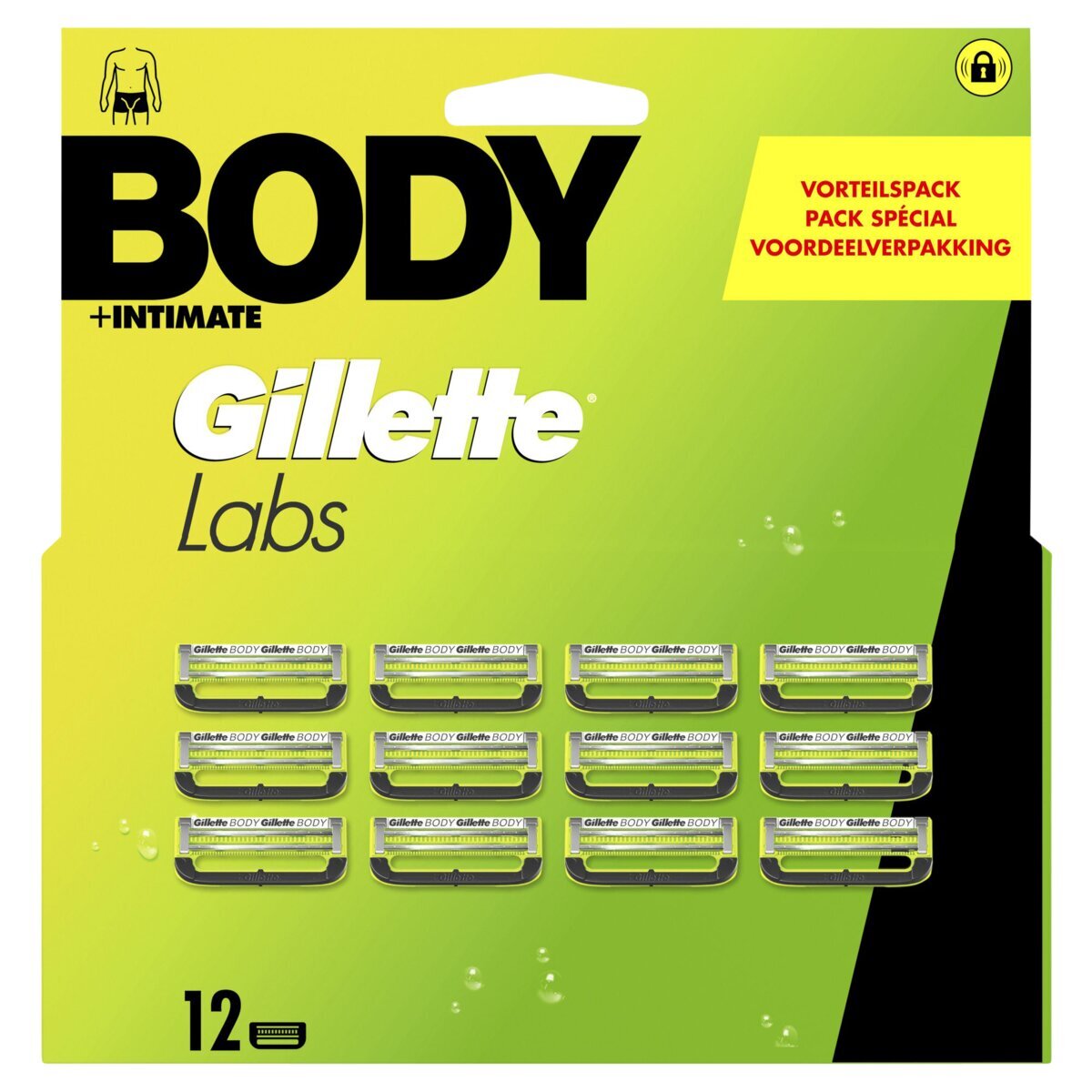 GilletteLabs Body + Intimate Navulmesjes - 12 mesjes