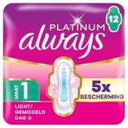 Afbeelding van Always Platinum Dag Maandverband mt 1 - 12 stuks
