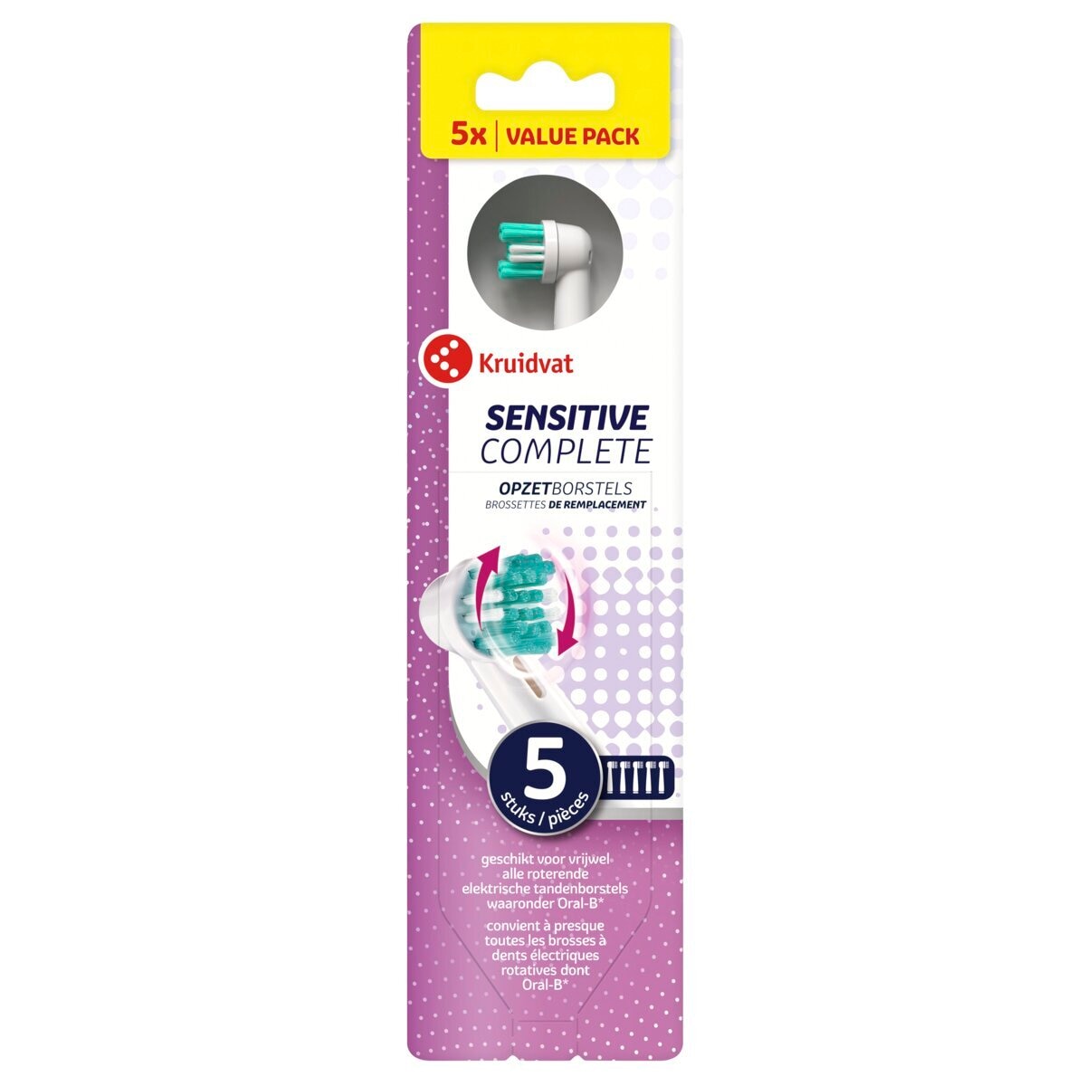 Afbeelding van Kruidvat Sensitive Complete Opzetborstels - 5 stuks
