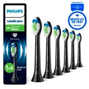 Afbeelding van Philips Sonicare Optimal White HX6066/88 Opzetborstels - Zwart, 6 stuks