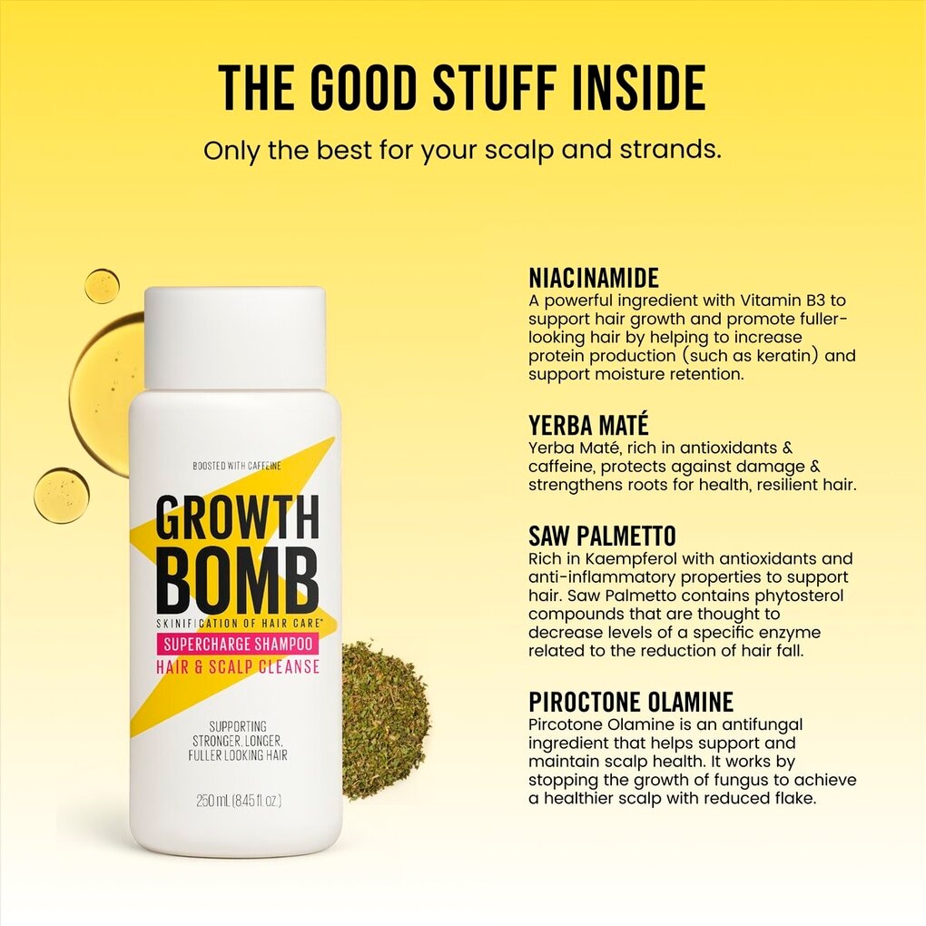 Growth Bomb Hair & Scalp Cleanse Supercharge Shampoo