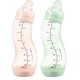 Difrax 0+M S-Fles naturel 2-pack Blossom/Pistachio
