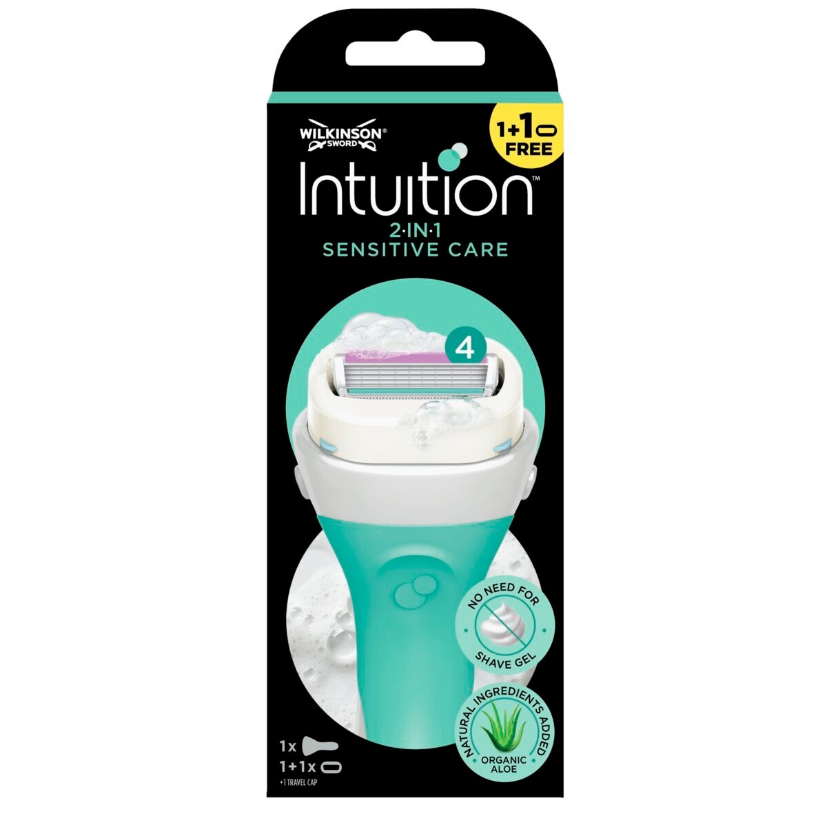 Afbeelding van Wilkinson Intuition 2in1 Soap and Shave Scheersysteem + Navulmesjes