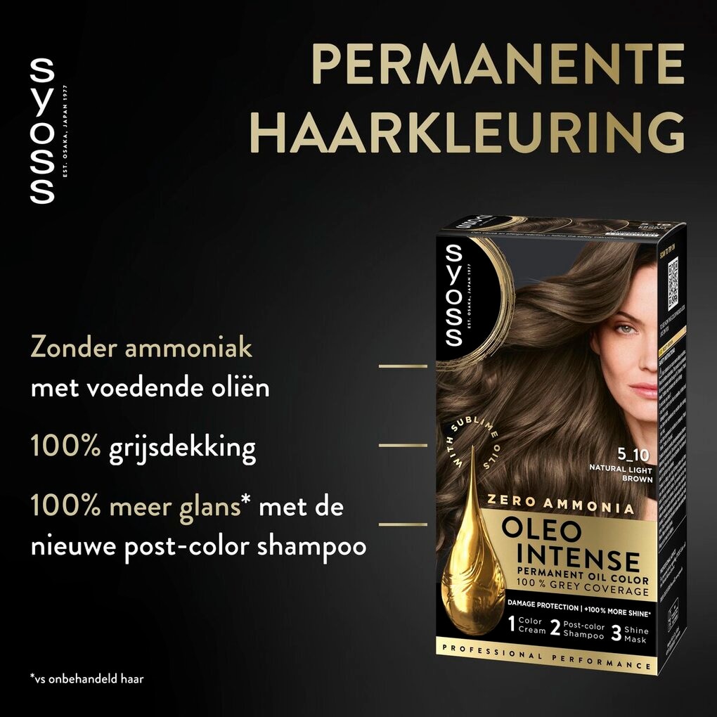 Syoss Oleo Intense 5-10 Cool Bruin Haarkleuring