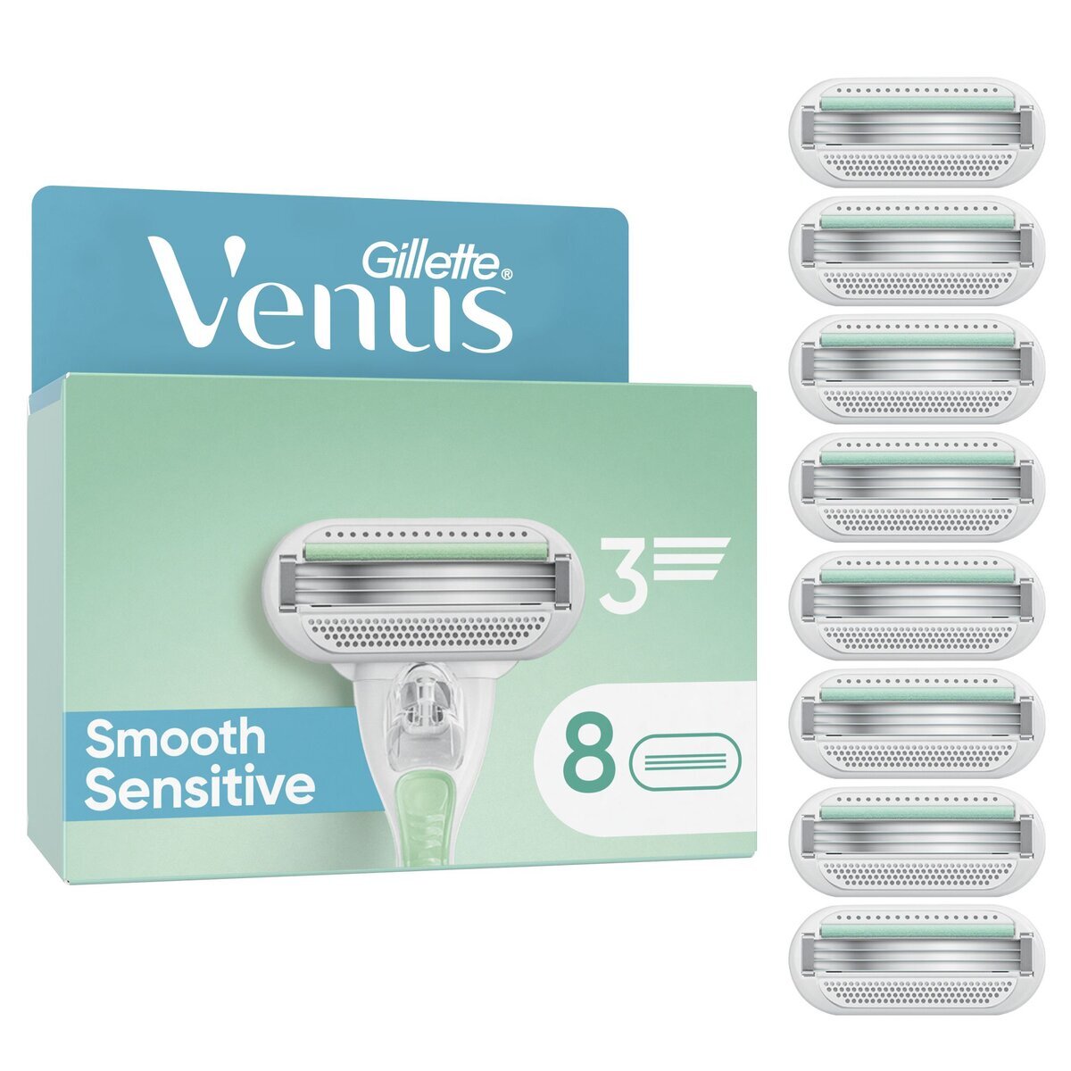Gillette Venus Smooth Sensitive Scheermesjes - 8 mesjes