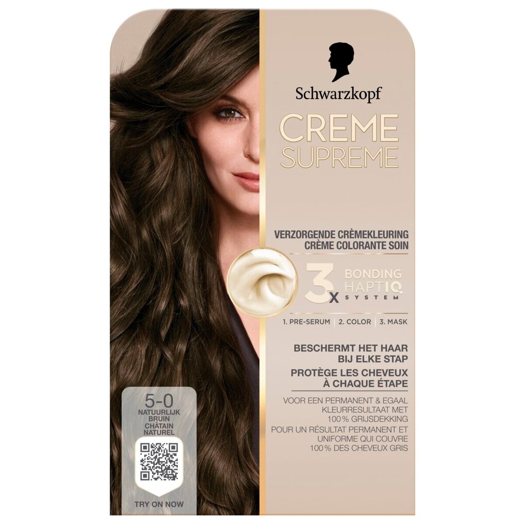 Schwarzkopf Creme Supreme 5-0 Natuurlijk Bruin Verzorgende Crèmekleuring