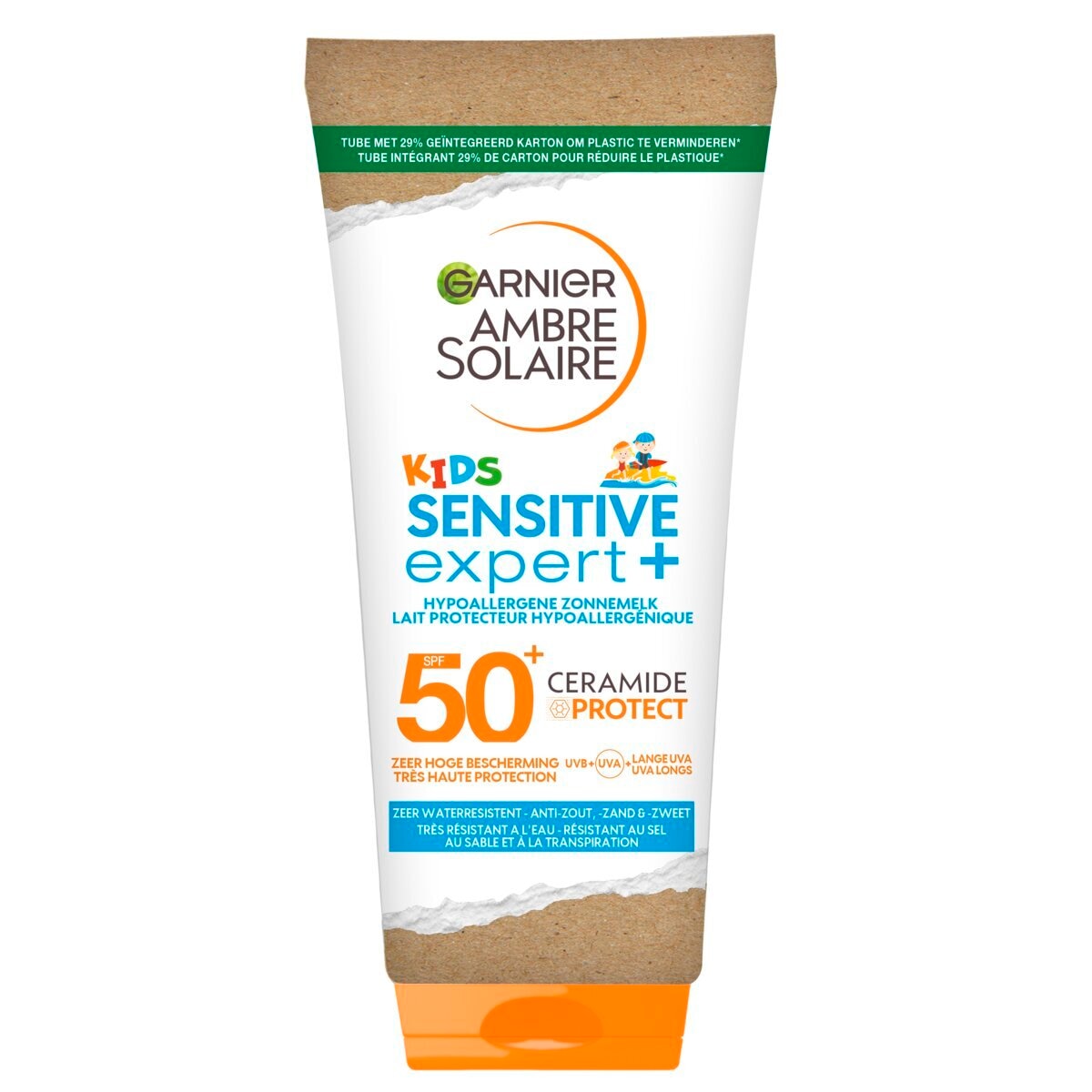 Product afbeelding van Garnier Ambre Solaire SPF 50+ Zonnebrandmelk Sensitive Expert+ Kids - 175 ml